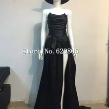 Черная длинная юбка девчачий Dj Ds женский певец костюмы большой парадный наряд торжественное платье комплект одежды Одежда для ночного клуба, для танцев