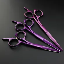Профессиональные Япония 440 Сталь 5 5,5 6 дюймов фиолетовые ножницы для волос резка Парикмахерская makas стрижка ножницы парикмахерские ножницы