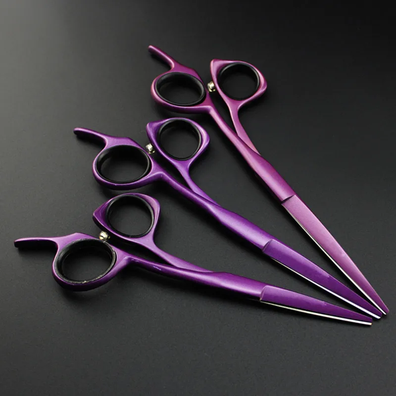 

professional japan 440 steel 5 5.5 6 inch purple hair scissors cutting barber makas haircut scissor shears hairdressing scissors