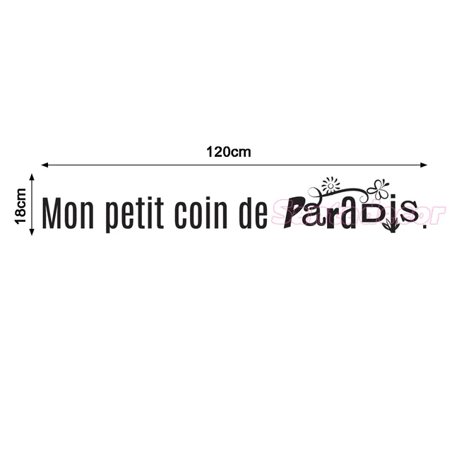 STICKER PORTE TOILETTES PETIT COIN DE PARADIS