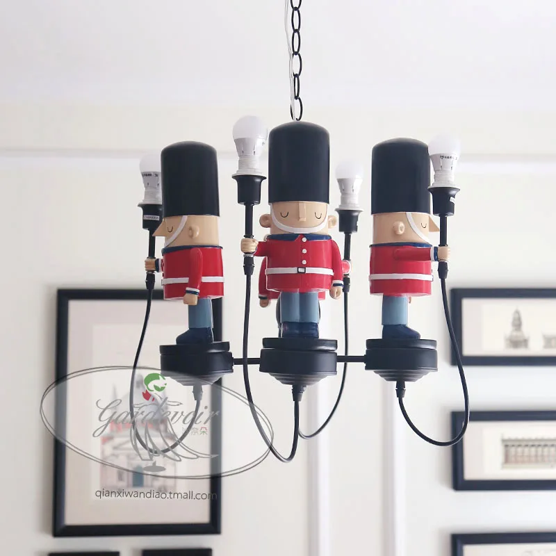 

British soldiers English American soft sets pendant light boys and girls children's rooms bedroom pendant lamp ya882