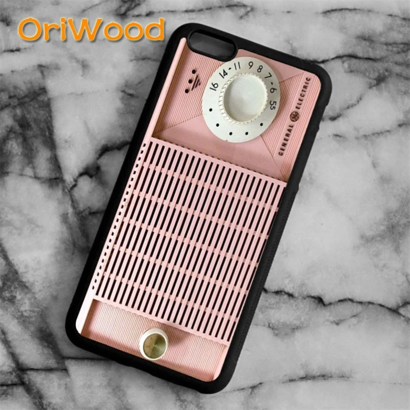 OriWood Pink Retro Radio spring Vintage Style fashion Case