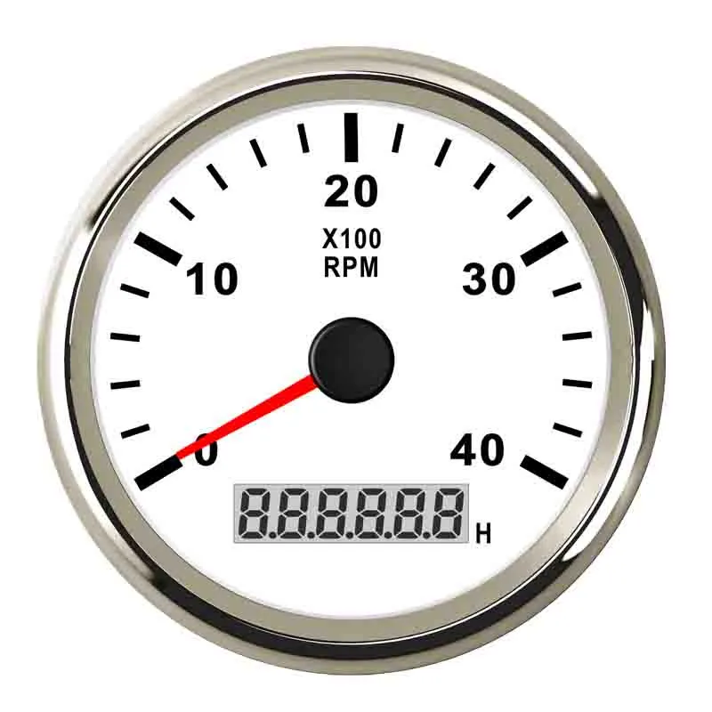 

4000 / 6000 RPM Marine Boat Tachometer Gauge 85m LCD Tacho Meter with Hourmeter fit Car Truck Boat RPM Gauge