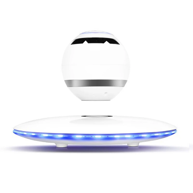 Смарт Bluetooth динамик оригинальная Магнитная подвеска технология 360 градусов стерео объемный бас сенсорное управление HD hands-free вызов - Цвет: white