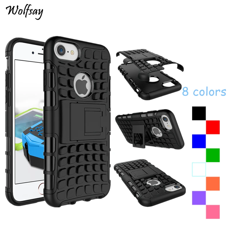 Wolfsay For Cover Apple iPhone 7 Case Shockproof Silicone Mobile Phone Cases For Apple iPhone 7 Case For iPhone 7 Cover 4.7 inch