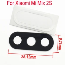 Для Xiaomi Mi Mix 2S задняя камера стекло объектив с наклейкой клей задняя камера стекло/объектив Запасные части