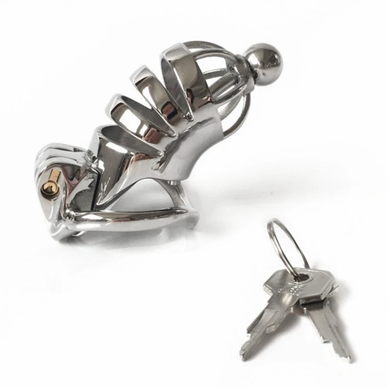 Male Chastity Device Stainless Steel Chastity Cage With Urethral Catheter Arc-Shaped Cock Ring Penis Ring Sex Toys For Men Male Chastity Device Stainless Steel Chastity Cage With Urethral Catheter Arc-Shaped Cock Ring Penis Ring Sex Toys For Men