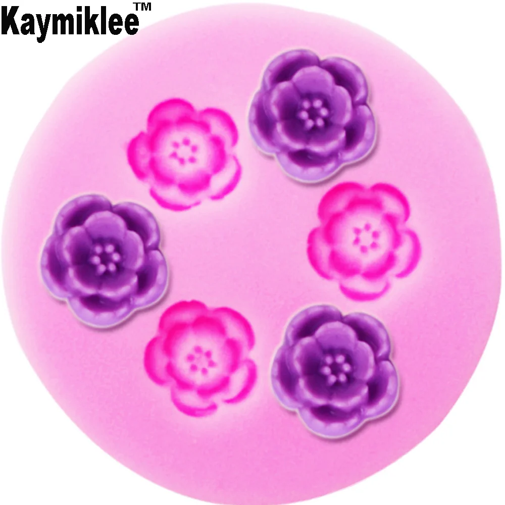 Kaymiklee M066 Мини цветочный торт в форме силиконовые формы помадка для украшения