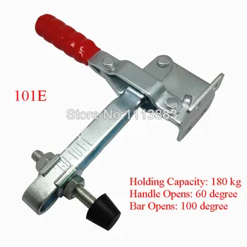 

5PCS Long U Bar Flanged Base Straight Handle Vertical Toggle Clamp 101E Holding Capacity 180KG 397LBS
