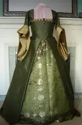 Викторианский королева Елизавета Тюдор период платье в тюдоровском стиле косплэй костюм в стиле «Ренессанс» Tudor французский платье костюм