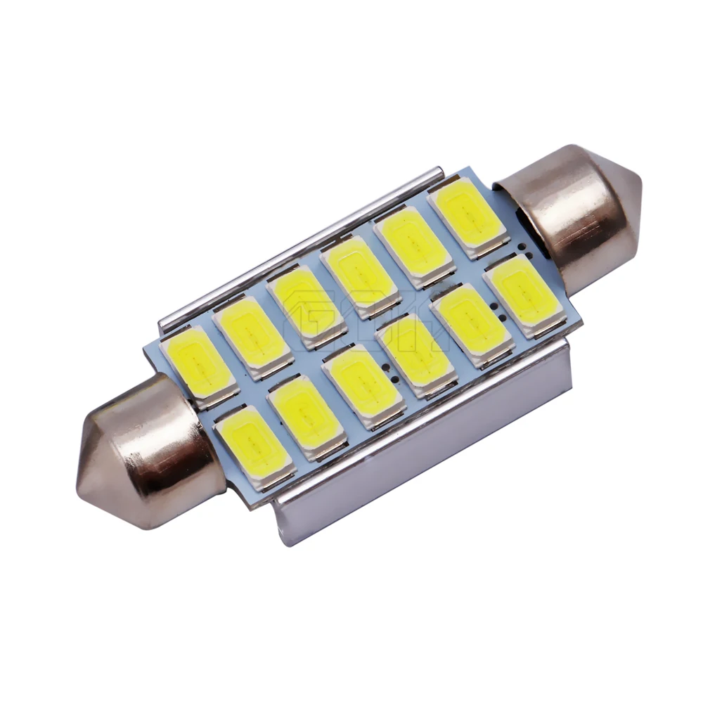 20 шт./лот гирлянда 42 мм LED 5630 5730 12SMD 41 Canbus без ошибок светодиодная купольная лампа