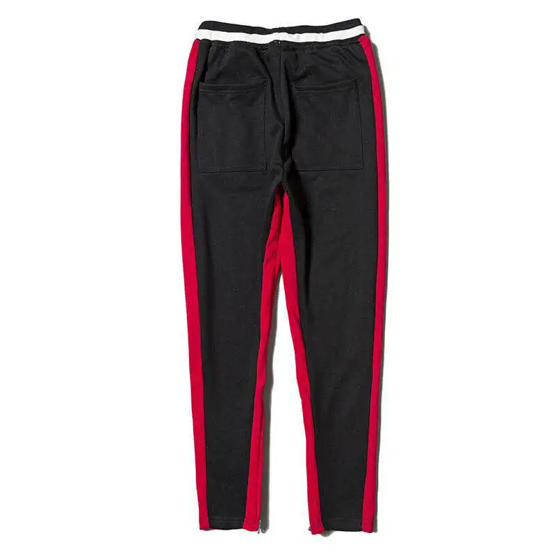 2019 رجل سستة جيب انكه البريدي السراويل الترنك طويلة Dawstring Sweatpants الجانب مخطط خليط عارضة الرجعية السراويل سروال رجالي
