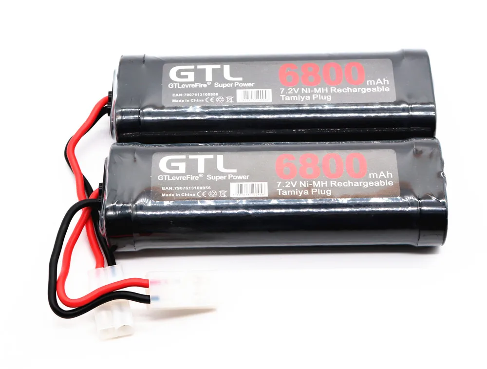 Nueva 7,2 V batera 6800 mAh NiMH Paquete de bateras para RC coche Camin Buggy Barco tanque Ni-MH bateras Gris La cena de