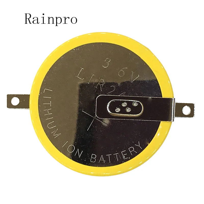 Rainpro 10PCS/LOT LIR2450 2450 3.6V Button battery with welded foot ...