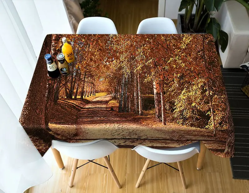Autumn wind deciduous tablecloth round tablecloth factory direct