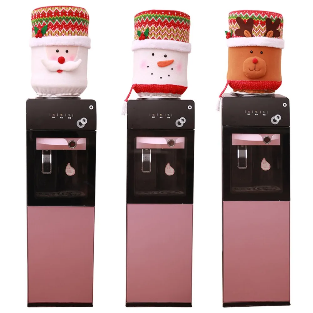 

Christmas Fabric Water Dispenser Cover Santa Claus Bucket Dust Cover Living Room Water Dispenser Barrel Cover Household Textile