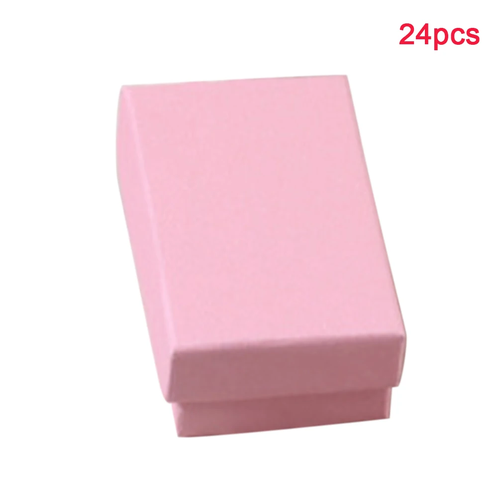 

24PCS Rings Mini Home Jewelry Box Portable Storage Case Organizer Travel Display Rectangle Gift Cardboard Birthday Party