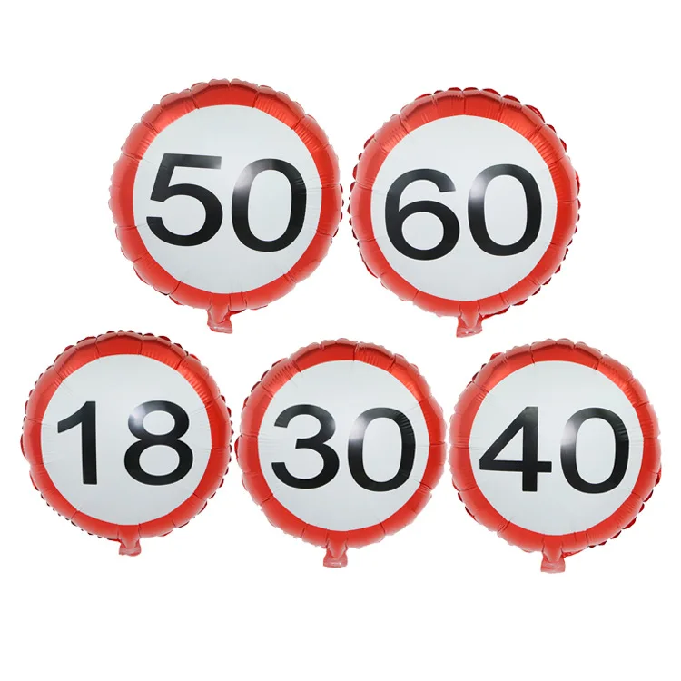 18 дюймов утолщаются белый красный 18/30/40/50/60 количество фольги шары цифры гелиевые