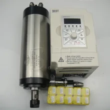 ER16 1.5KW водяного охлаждения мотор шпинделя с квт. шпиндель с 4 подшипниками для фрезерный станок с ЧПУ+ весь комплект ER16 цанги+ 1 частотно-регулируемым приводом инвертор