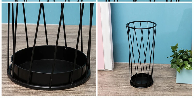 Iron umbrella stand hotel lobby home creative floor type rain gear drain storage rack umbrella organizer shelf mx6201136