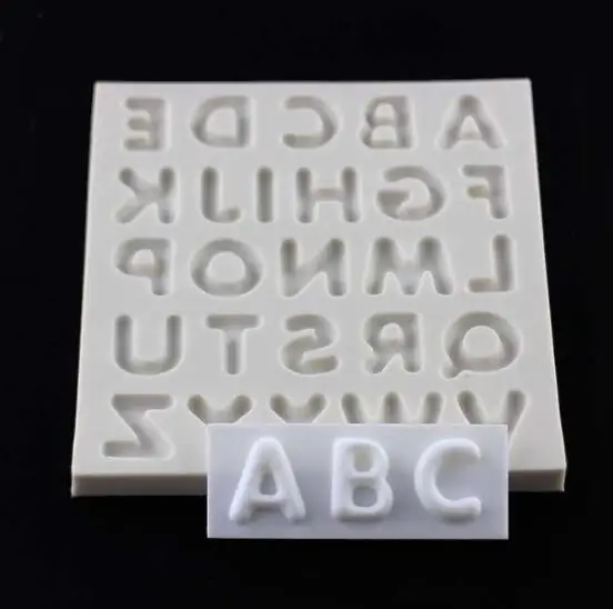 

New Arrival 1 pc 3D Letter Alphabet Silicone Message Board Mould Cake Soap Fondant Topper Mold Chocolate Decorating Tool