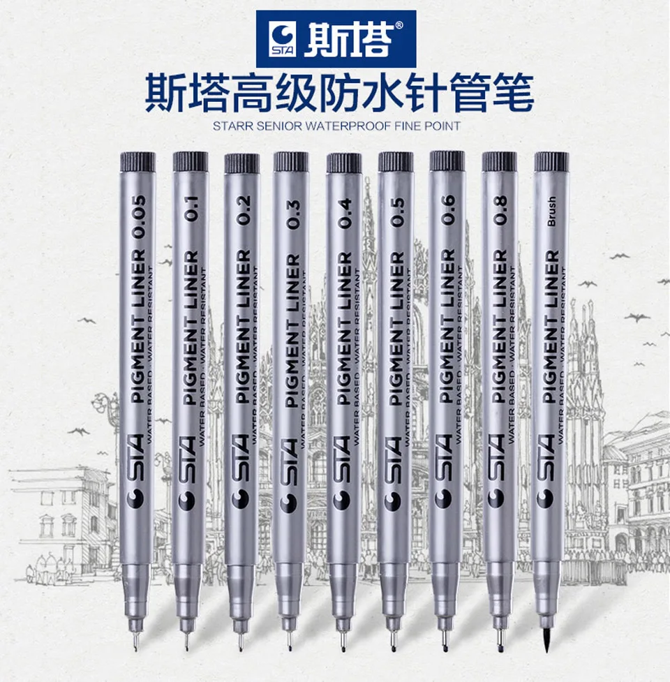 STA PIGMENT LINER Marker Pens-005