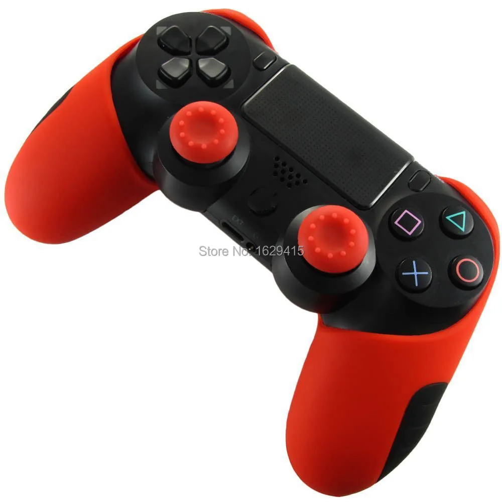 IVYUEEN, 12 цветов, для Playstation Dualshock 4, PS4 PRO, тонкий контроллер, силиконовый, толстый, половинный чехол+ 2 ручки для большого пальца