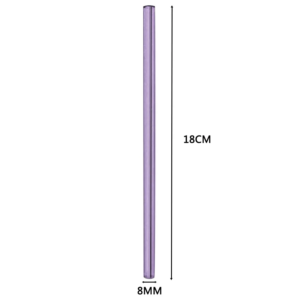 1 шт. многоразовые Стекло соломка красочные смузи питьевой соломинки для молочные коктейли замороженные напитки 2O0718
