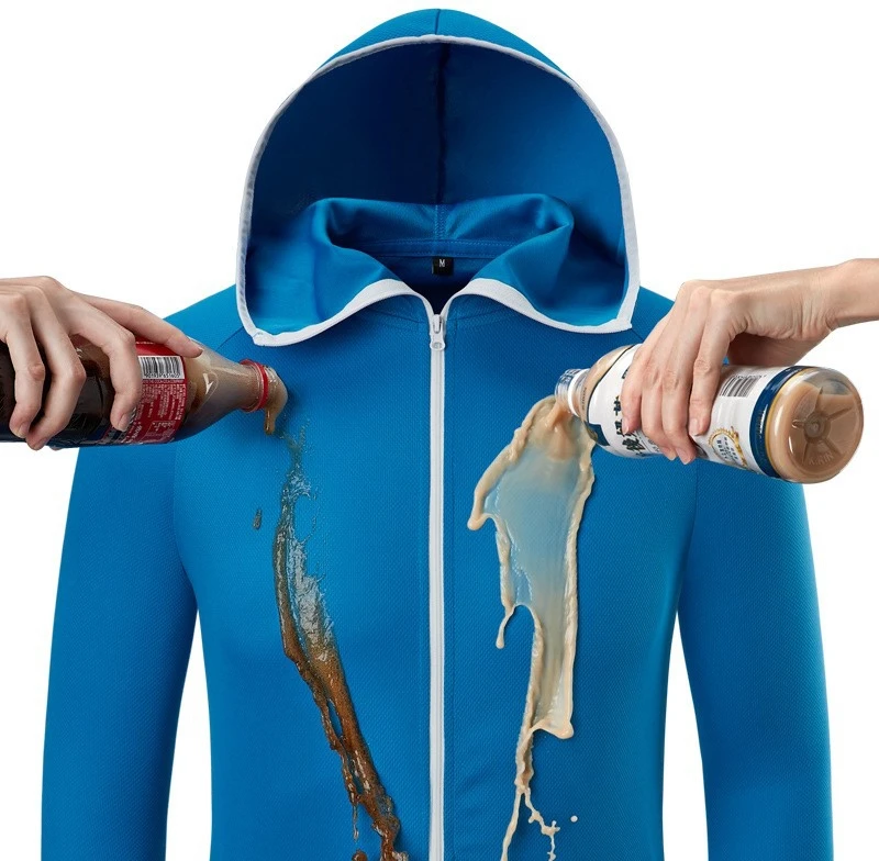 

Fishing Men Waterproof Clothes Tech Hydrophobic Clothing Casual kleding Outdoor Camping Hooded Jackets Ice silk