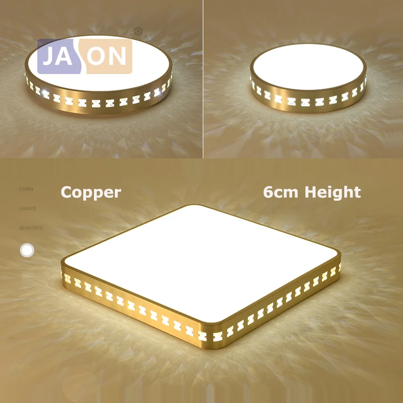 

LED Modern Copper Crystal Acryl Round Square 6cm Thin LED Lamp.LED Light.Ceiling Lights.LED Ceiling Light.Ceiling Lamp For Foyer