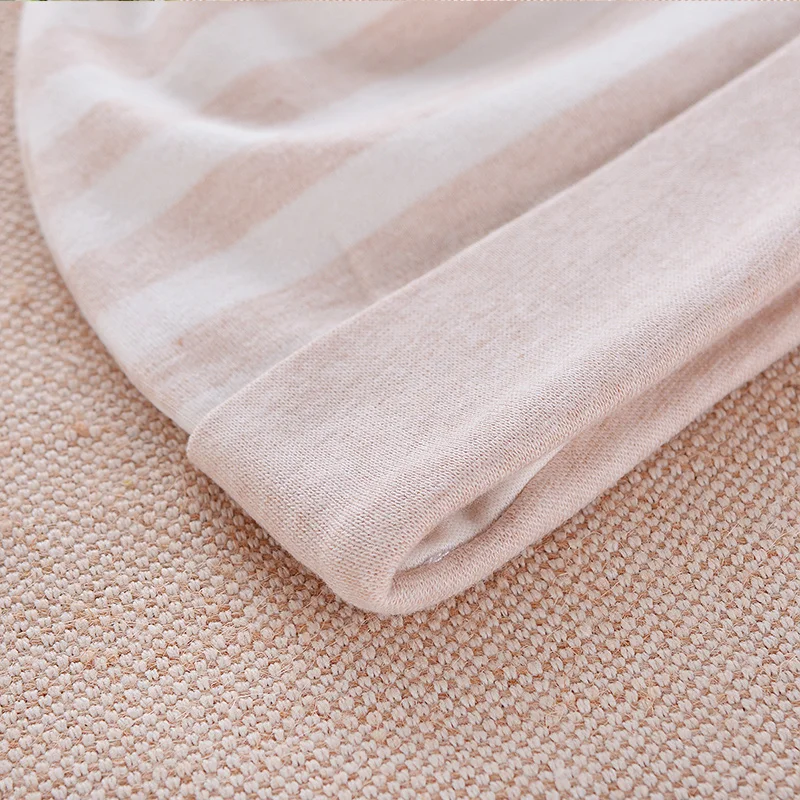 Organic Cotton Newborn Baby Hat Striped Cute Beanie For Newborn Girls Comfortable Newborn Tire Cap Spring Baby Boys Clothing (5)