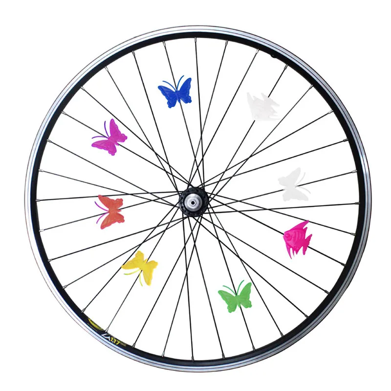 Sale QILEJVS 1 Bag Bicycle Bike Wheel Plastic Spoke Bead Kids Children Clip Colored Decoration 13