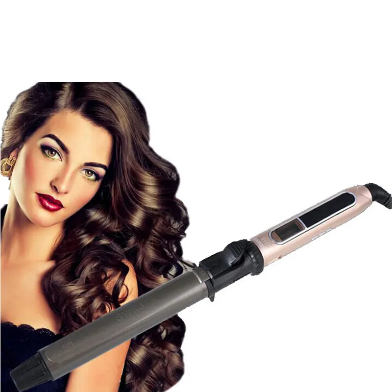 USHOW Hot LCD Professional Ceramic Curling Iron Digital Hair Curlers Styler Heating Hair Styling Tools Magic Curling Wand Irons