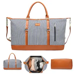Женская дорожная сумка на молнии с мягкой отделкой в полоску модная многофункциональная Регулируемая сумка на ремне Повседневная вешалка