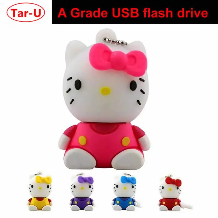 Симпатичный usb-флеш-накопитель Hello Kitty Flash Drive 4 ГБ 8 ГБ 16 ГБ 32 ГБ Флешка USB 2,0 Usb