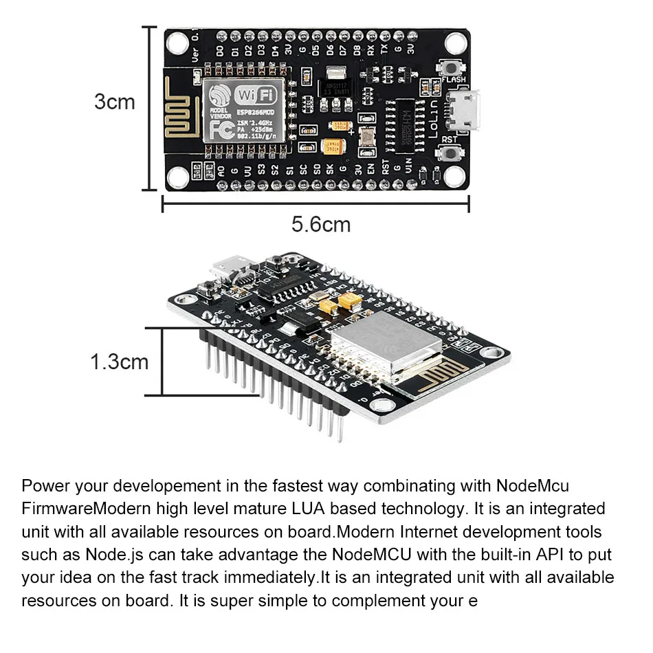 Беспроводной модуль Nodemcu V3 V2 Esp32 D1mini Lua Wifi макетная плата Esp8266 с антенной Pcb и usb-портом Esp-12e Ch340 Cp2102