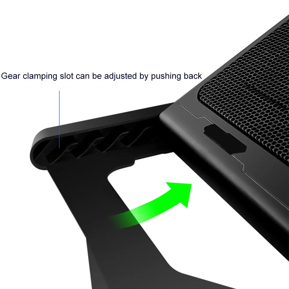 قابل للتعديل شبكة معدنية مكتب للحاسوب شخصي مريح تلفزيون محمول السرير Lapdesk صينية PC الجدول حامل حامل دفاتر الملاحظات مع 2 USB 6 مراوح التبريد