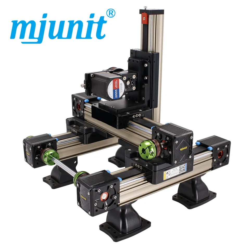 

mjunit MJ60+MJ45 xyz Linear Actuator/Side Table Belt Driven w/Drive Pulley linear guide rail with 1000x1000x200mm stroke length