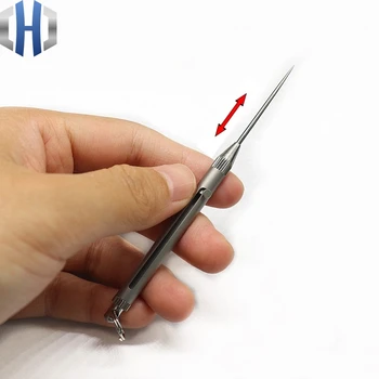 

2019 New Camping Titanium Toothpick Fruit Fork Outdoor Picnic Titanium Alloy Stick Tableware EDC Increase Slip Design Toothpick