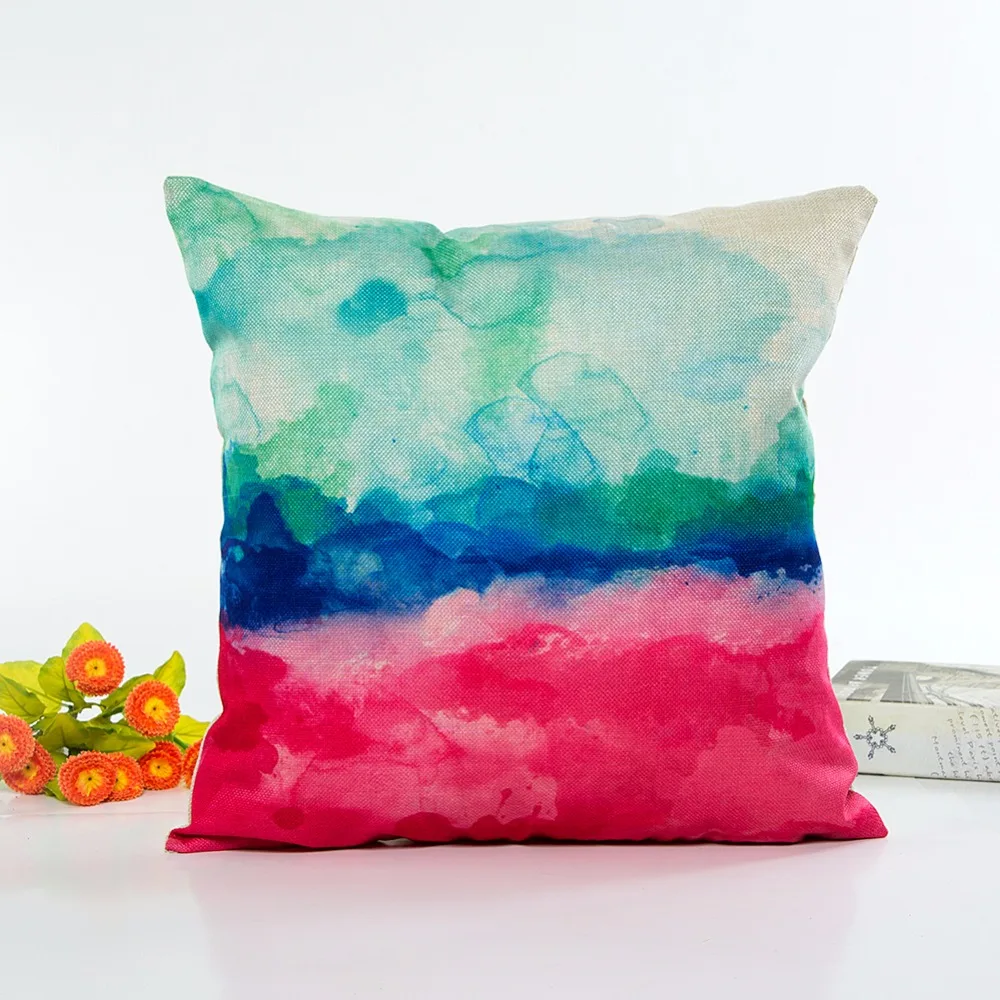 Креативный дизайн льняная цветная печать современный минималистичный чехол для