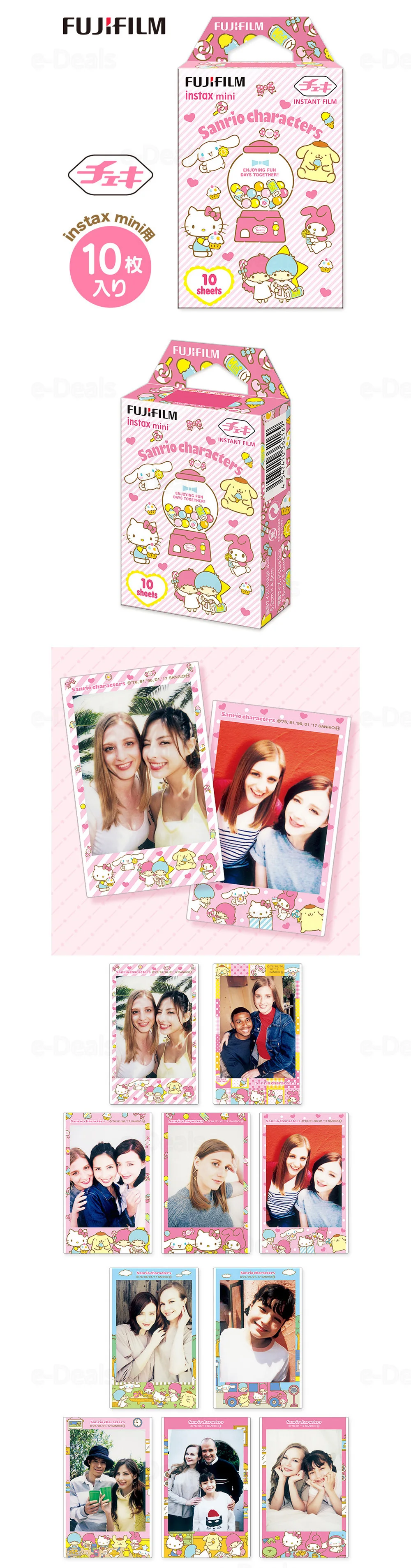 Fujifilm Instax Мини пленка Sanrio 10 листов для Instax Mini 9 8+ 7 s 70 90 25 мгновенный Polariod камера принтер для смартфонов SP-2 1