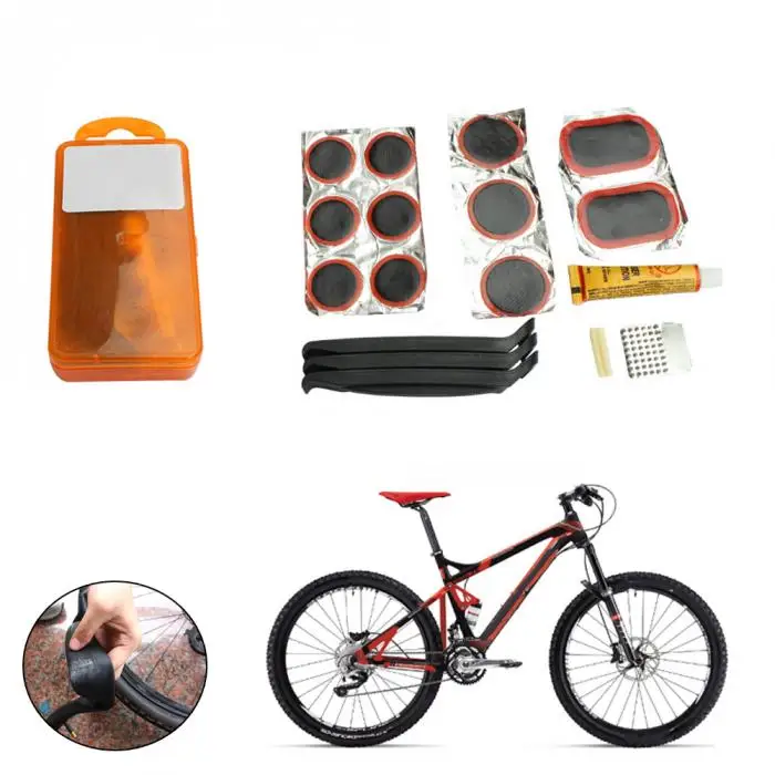 Велосипед шины Ремкомплект Набор инструментов Портативный патч резиновый клей для езды на велосипеде прокол YS-BUY