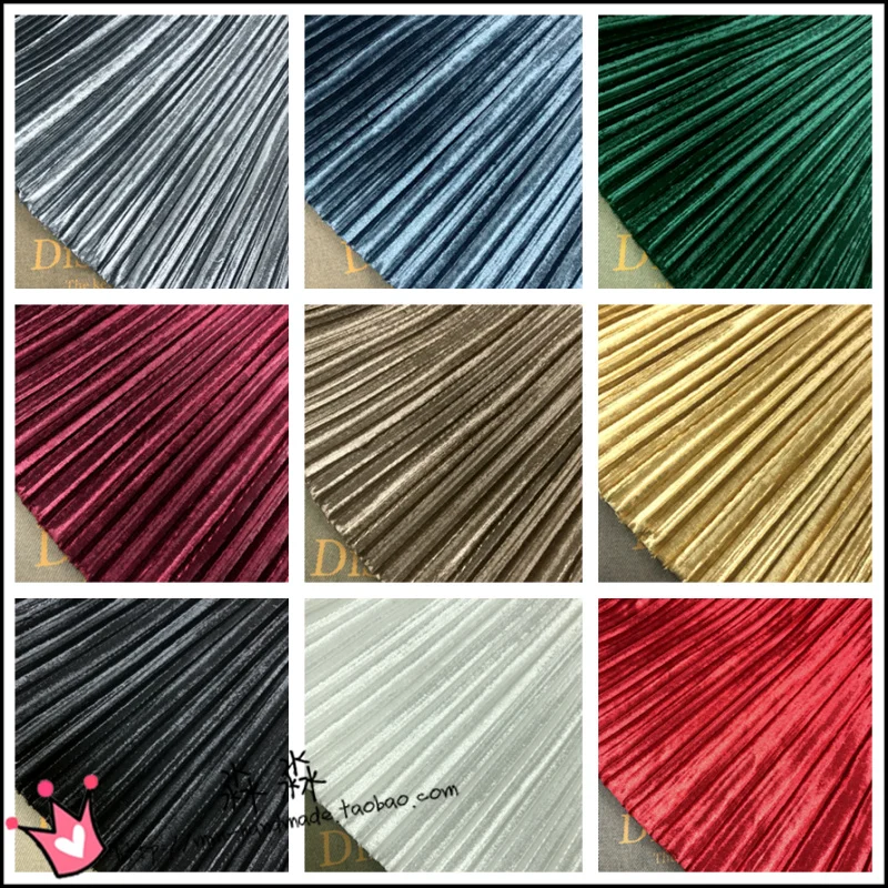 Чистый DIY зимняя складка гармошка складка измельченный Золотой Бархат тканевые платья, юбки бюстгальтер электро-оптический тела