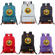Fashion Men guns n roses Backpack Rucksack Rock Band Mochila Guns N Roses Hip Hop Teenagers School Laptop Bags With High Quality Fashion Men guns n roses Backpack Rucksack Rock Band Mochila Guns N Roses Hip Hop Teenagers School Laptop Bags With High Quality