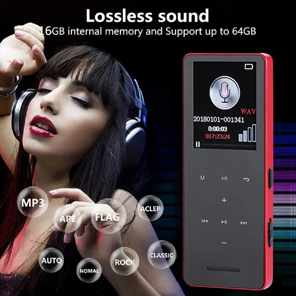 

High Sound Quality Mini Portable Waterproof Audio Players Support 128G TF Card 8 Hours MP3 Player Bluetooth 8gb 4.2 Music Player