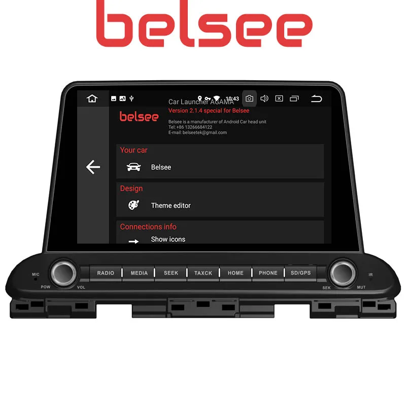 Belsee Android 8,0 головное устройство " ips экран Автомобильный плеер gps-навигация, радио, стерео Мультимедиа для Kia Forte K3 Cerato