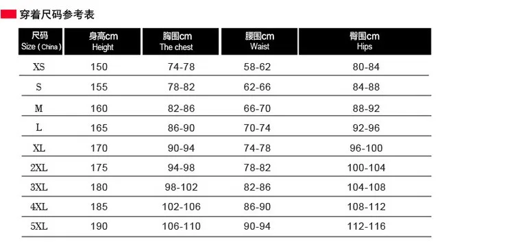 top size chart