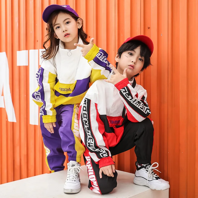 Woman Man Boys Girls Hip Hop Costumes Kids Hiphop Jazz Street Dancewear Clothes Dancing Suit for Stage Competition Ballroom Show