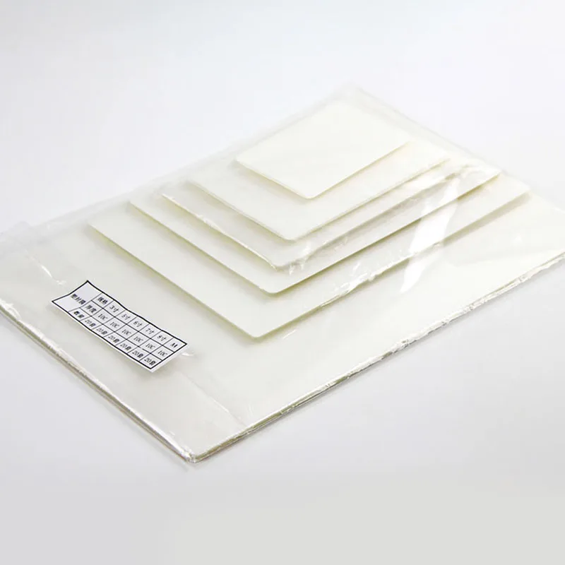 

100 mic, 6 Sizes ( 3" 5" 6" 7" 8" & A4) Thermal Laminating Film, PET+EVA, 20 Sheets/Each Size, 120 Pcs/Pack For Roll Laminator