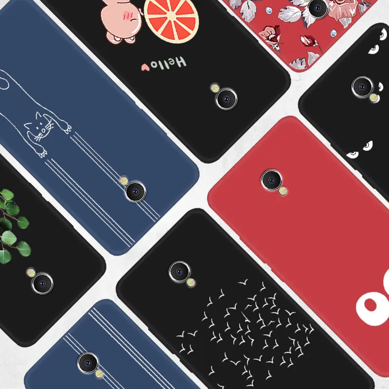 

Matte Case for Meizu E3 MX6 M6S Phone Silicone Color Matte Full Protection Branch Pattern Shell for Meizu M5 M6 Note Back Cover